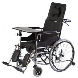 Wózek inwalidzki specjalny stabilizujący plecy i głowę z funkcją toalety