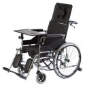Wózek inwalidzki specjalny stabilizujący plecy i głowę z funkcją toalety